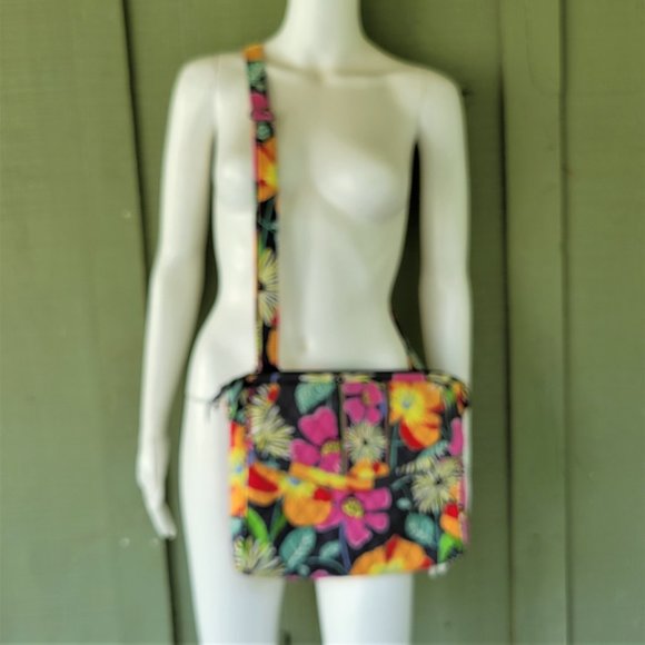 VERA BRADLEY Jazzy Blooms Crossbody iPad Tablet Hipster Bag - Picture 2 of 4